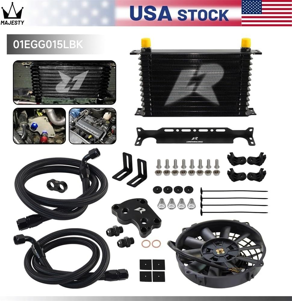 ya 12 10.8 baidi AN10 13Row Oil Cooler Kit for BMW for Mini Cooper S Super for Charger R50 R52 R53+7 Fan