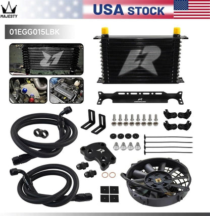 ya 12 10.8 baidi AN10 13Row Oil Cooler Kit for BMW for Mini Cooper S Super for Charger R50 R52 R53+7 Fan