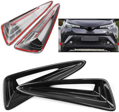 ya 14 9.20 zhengce Carbon Fiber Look Car Front Fog Lamp Cover Trim Fit for Toyota C-HR CHR 20-1