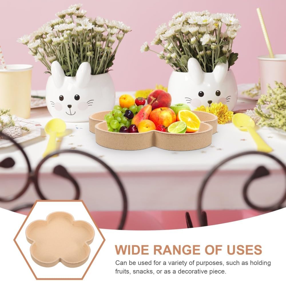 ya 5 8.10 Pot Flower-shaped Tray Office Style Serving for Coffee Table Themed Snack Food