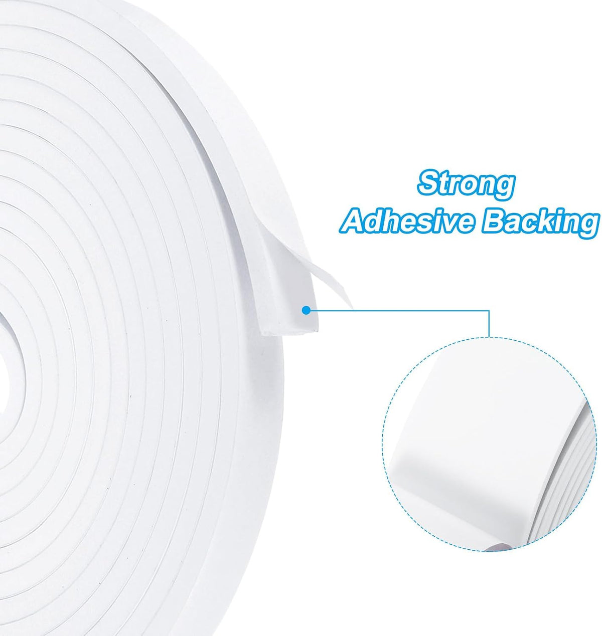 ya 26 10.21 baidi Weather Stripping Door Seal 2 Rolls 1/2 Inchx1/4 Inchx16 Ft Self Adhesive White