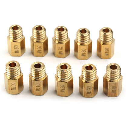 ya 4 8.10 Hex Type Main Jets Fit Fit MIKUNI VM/TM/TMX Carburetor 100 110 120 130-190 Set