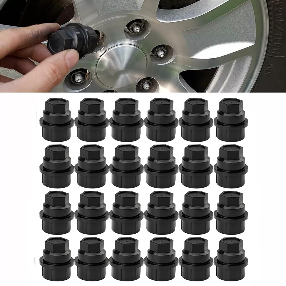 ya 10 9.16 baidi 24x Wheel Lug Nut Insert Caps for Chevrolet K3500 for GMC Savana 1500 2500-
