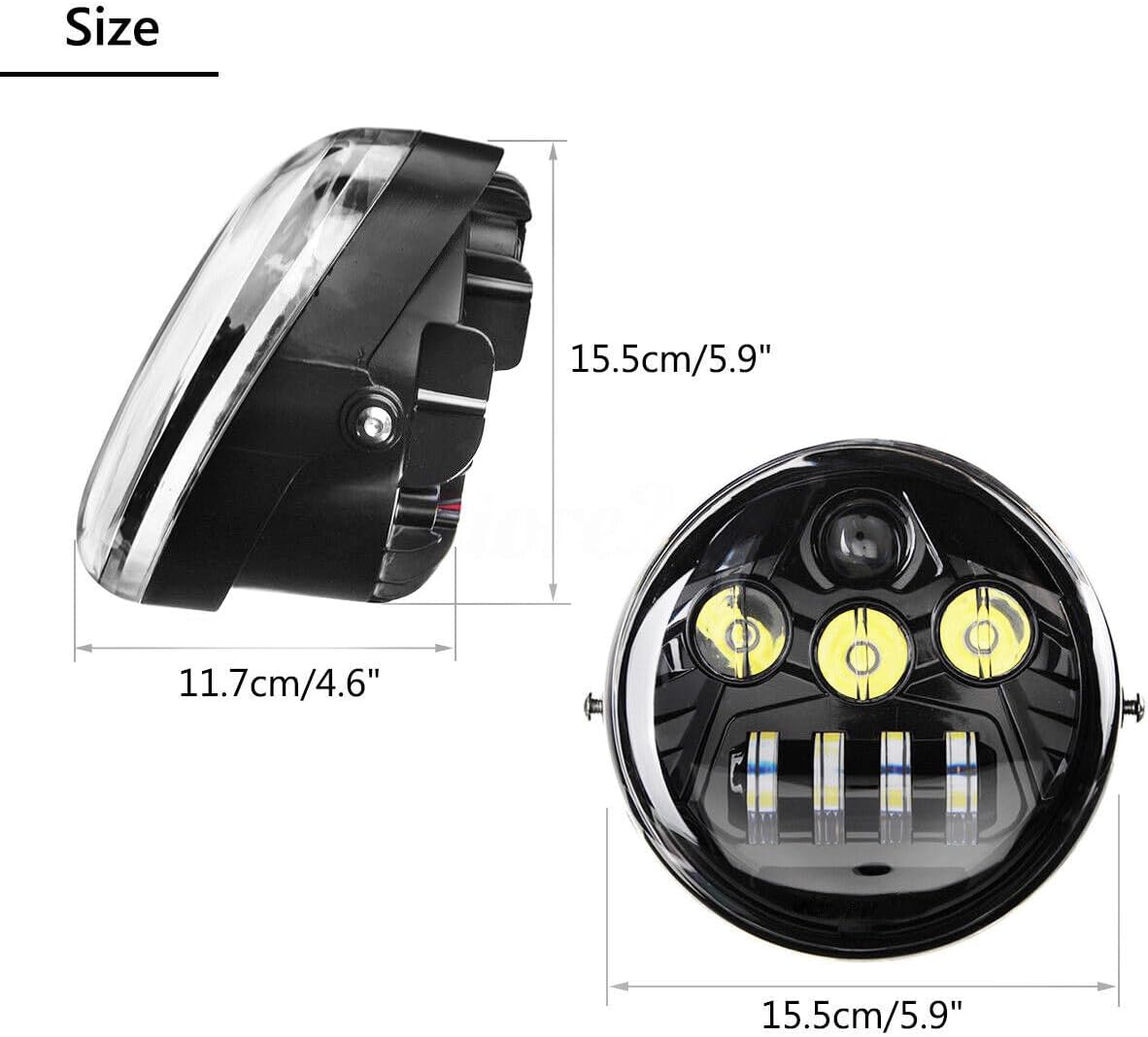 ya 4 8.14 7 LED Scheinwerfer Fern-Abblendlicht Nebelleuchte Blinker Fur Harley V-Rod 02-17