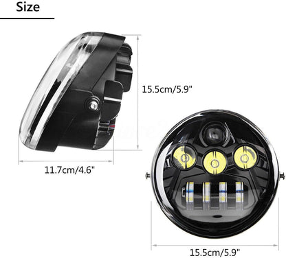 ya 4 8.14 7 LED Scheinwerfer Fern-Abblendlicht Nebelleuchte Blinker Fur Harley V-Rod 02-17