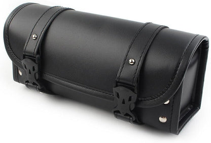 ya 11 9.14 baidiUniversal Black PU Leather Motorcycle Side Saddle Bags Storage Fork Tool Pouch