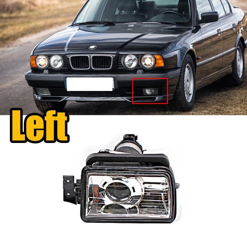 ya 4 8.10 Left front bumper fog light daytime running light for BMW 5 E34 1988-1995