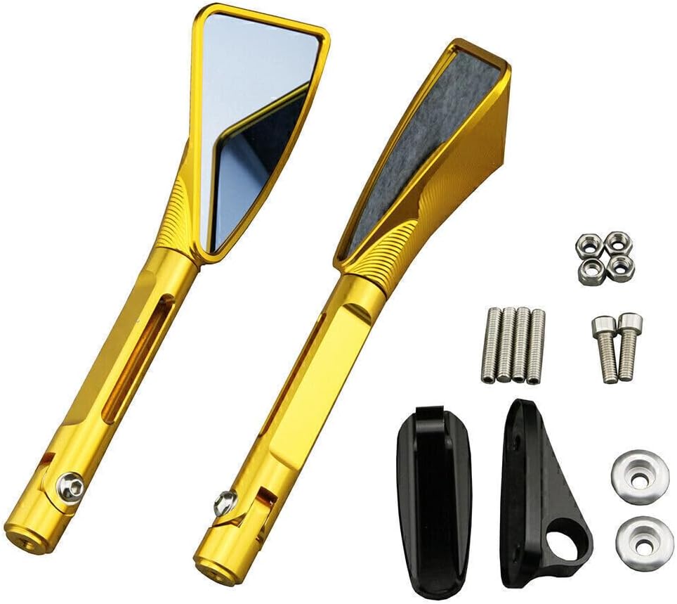 ya 2 8.15 Motorcycle Rearview Side Mirrors Fit for Suzuki GSXR1000 05-11 & GSXR600 06-12 Gold