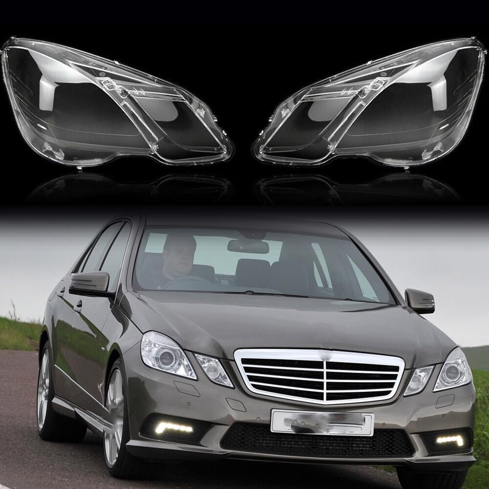 ya 6 8.24 baidi Pair Clear Headlight Lens Lamp Cover For 2009-2012 for Mercedes-Benz E Class W212