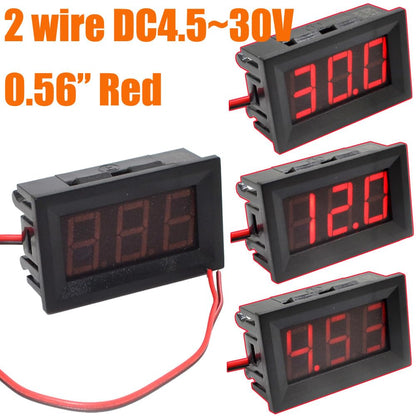 ya 16 10.20 baidi 10pcs Red 0.56 DC 4.5-30V 2 Wire Digital Led Display Voltmeter Voltage Tester