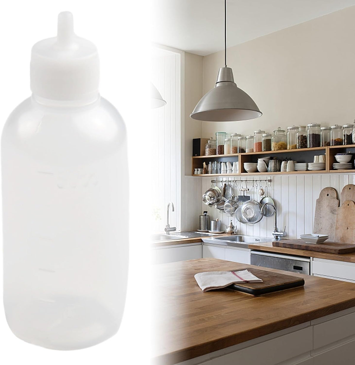 ya 14 9.20 baidi 5xPlastic Squeeze Bottle Condiment Dispenser Ketchup Mustard Sauce Vinegar Pack-1