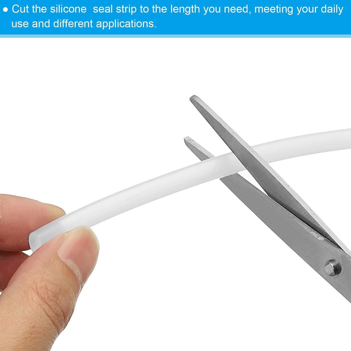 ya 26 10.21 baidi 10M (32.8Ft) 2MM (0.08) Dia High Density Solid Silicone Seal Strip, White