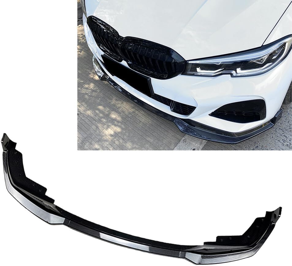 ya 2 8.15 Front Bumper Lip Spoiler Splitters Carbon for BMW 3 Series G20 M Pack 2019-2022