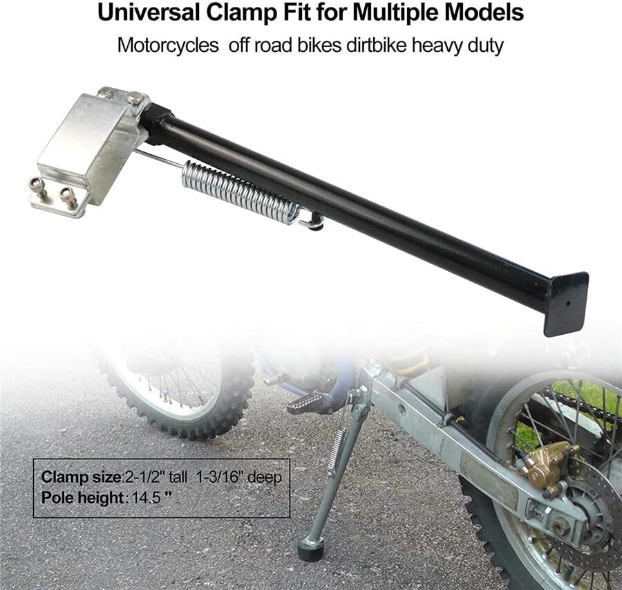 ya 4 8.14 Universal 14 Motorcycle Clamp Frame On Side Kick Stand For Off Road Dirt Bi