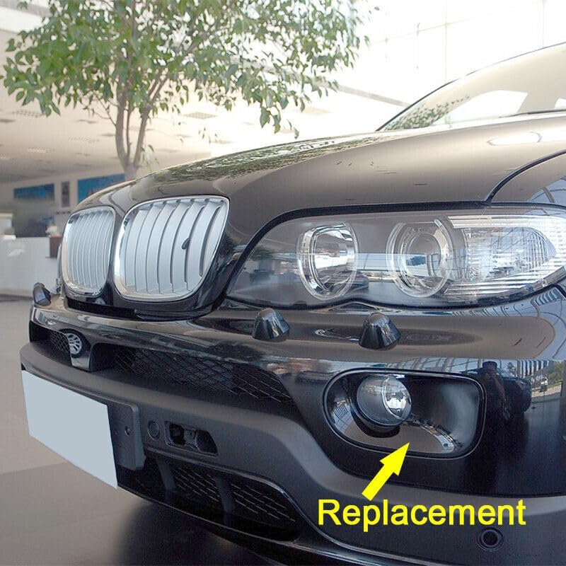 ya 4 8.24 baidi Left Front Bumper Fog Light Bezel Cover Fits for BMW X5 E53 2004-2006