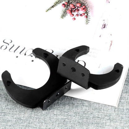 ya 26 10.21 baidi 2 PCS Microphone Wall Hangers Mount Hook Holder (Black)