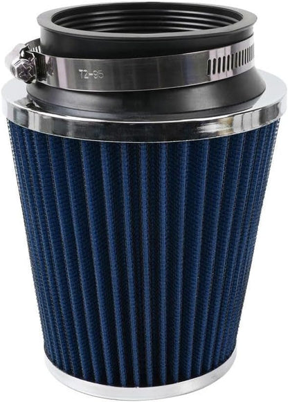 ya 13 9.15 baidi 3 76mm High Flow Inlet Dry Air Filter Cold Air Intake Cone Replacement Blue