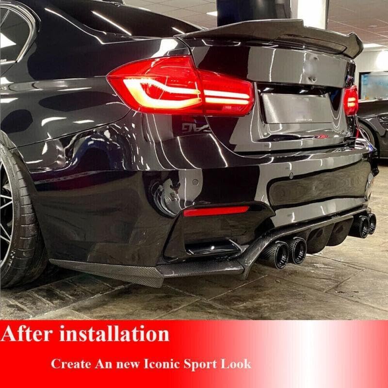 ya 2 8.15 Suitable for BMW F80 M3 F82 F83 M4 2015-20 Real Carbon Rear Bumper Side Extension Corner