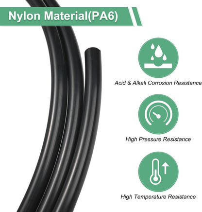 ya 14 9.20 baidi 1.5 Meter Nylon Hose Tube, 12x14mm(IDxOD) PA6 Pneumatic Air Tubing Black-1