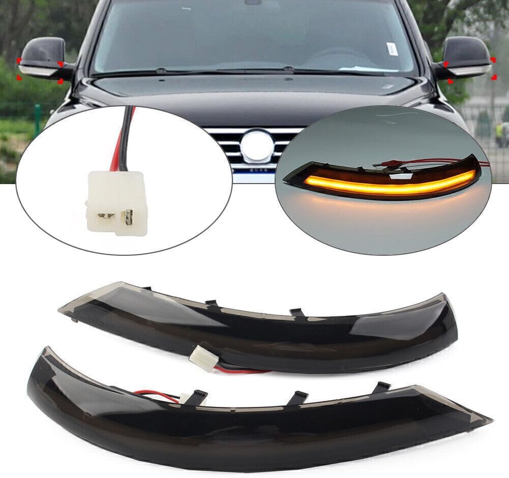 ya 4 8.8 Car Dynamic Turn Signal Side Mirror Sequential LED Lights for VW Touareg 