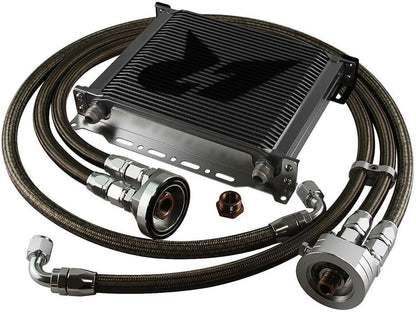 ya 12 10.8 baidi LR 30 Row AN10 Oil cooler w/Bracket+Filter Relocation Adapter Hose Kit Silver