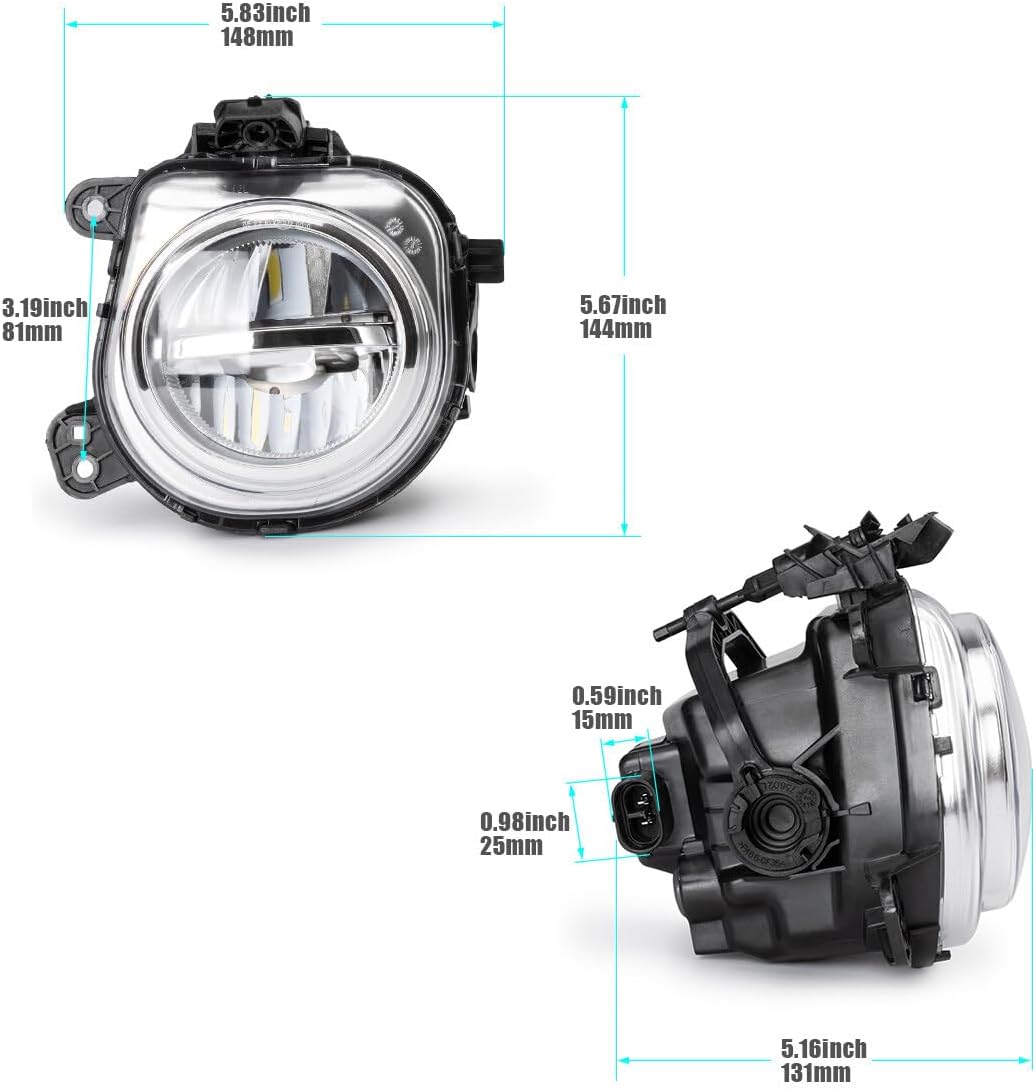 ya 4 8.10 A pair of left and right LED fog lights for BMW X3 F25 X4 F26 X5 F15 F85 X6 F16
