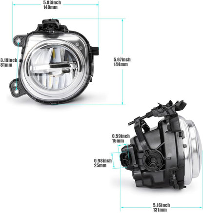 ya 4 8.10 A pair of left and right LED fog lights for BMW X3 F25 X4 F26 X5 F15 F85 X6 F16