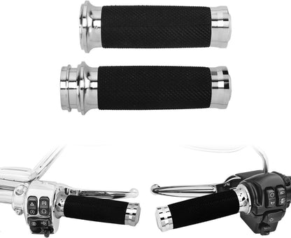 ya 11 9.14 baidiChrome 1 Electronic Throttle Hand Grips for Harley Touring Electra Glide 08-23