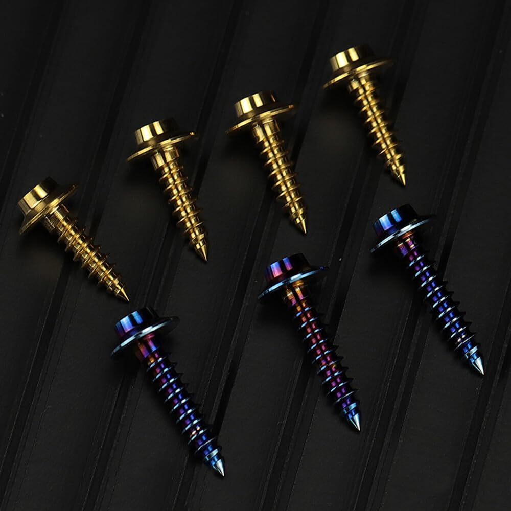 ya 16 10.20 baidi M4 M5 Titanium Self-Tapping Screws Umbrella Head Motorcycle Plate Ti Bolts