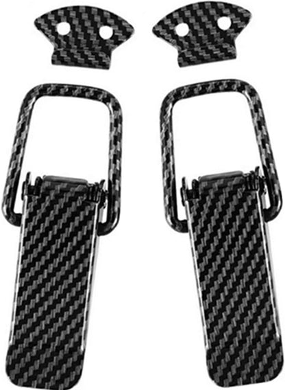 ya 5 8.10 Car Truck Bumper Clip Security Hook Lock Fast Release Fastener Carbon Fiber Look
