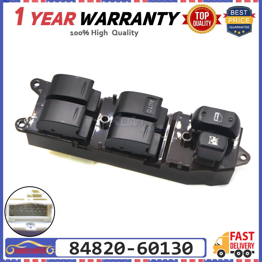 ya 8 8.24 baidi 84820-60130 Window Switch for Toyota for Land Cruiser 1998-2000 Front LH Driver Side 