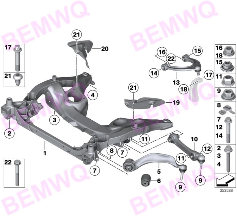 ya 5 8.10 Front upper control arm and ball joint kit for BMW F18 F11 F13 528 535 550 640 650