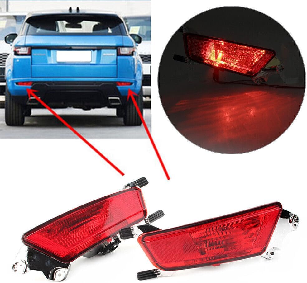 ya 4 8.8.2 2x Rear Bumper Red Fog Lamp Fit for Land Rover for Range for Rover Evoque LR025148 LR025149