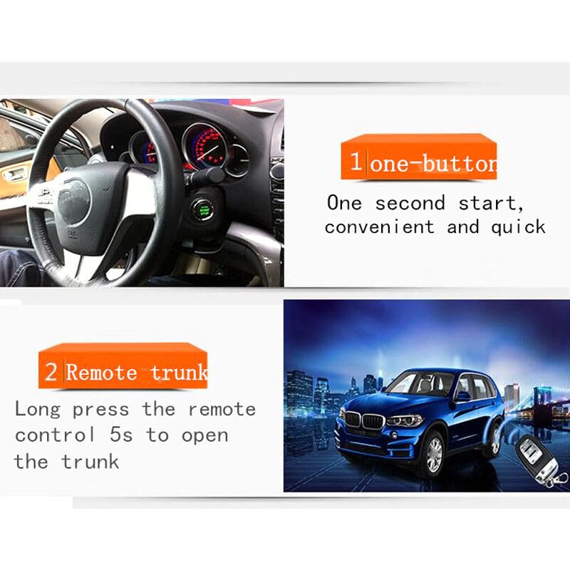 ya 3 8.24 baidi Car Alarm Ignition Start Safety System Key Engine Start Button Remote Control kit