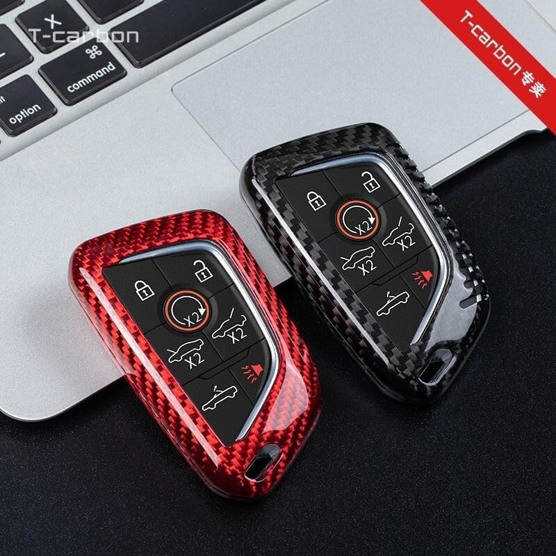 ya 9 10.24 Carbon Fiber Car Remote Key Shell Case for Chevrolet for Corvette C8 Coupe