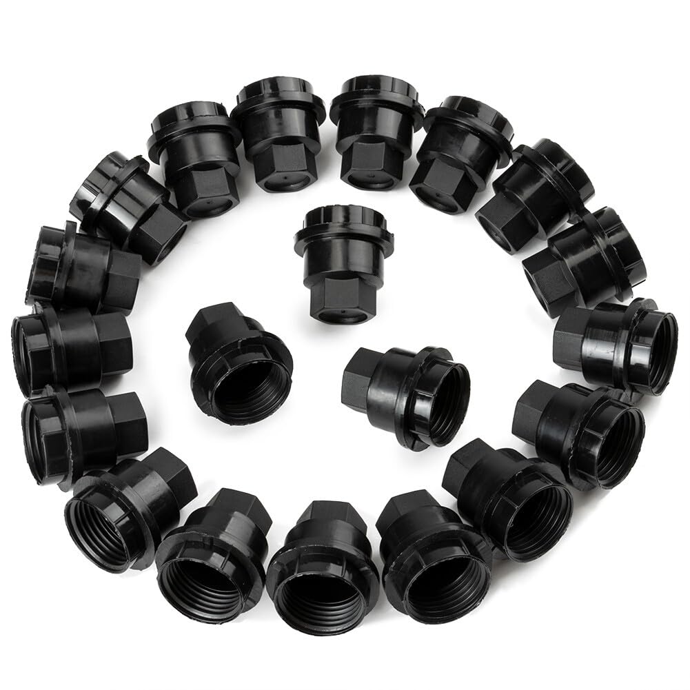 ya 5 8.10 SST of 20 Black Lug Nut Covers 15661036 for GMC Jimmy Sonama for Chevrolet S10 New