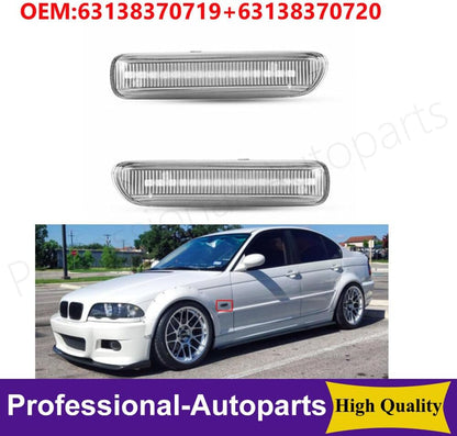 ya 6 8.24 baidi 1Pair Front Left+RightSide Marker Indicator Light for BMW 3 Series E46 325i 330i