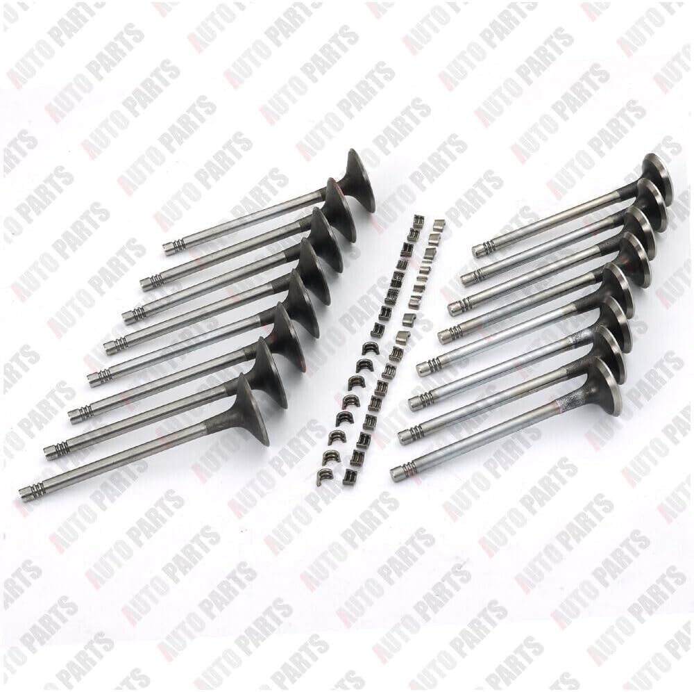 ya 4 8.24 baidi 16x Intake Exhaust Valves & Cotters Keepers Set for VW for Tiguan GLI for Audi A3 A4 A5