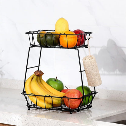 ya 26 10.21 baidi Multi Functional 2 Tier Fruit and Vegetable Basket for Kitchen Counters