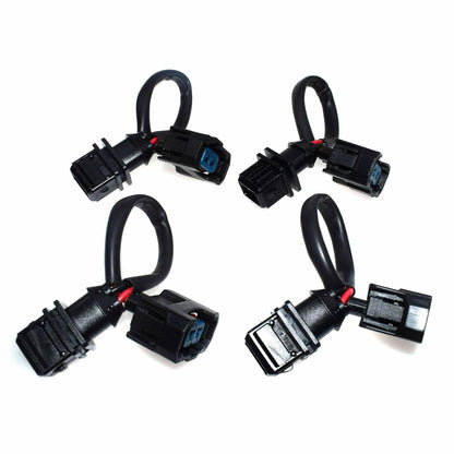 ya 4 8.8.2 4pcs 1 2 Fuel Injector Conversion Jumper Wiring Harness Plug Adapter for Honda 