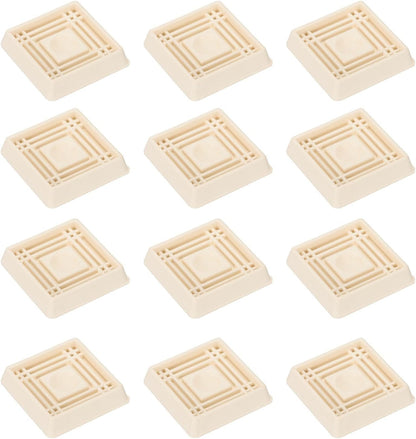 ya 26 10.21 baidi 1.5x1.5 Caster C, 12 Pcs Rubber Non-Slip Square Furniture Feet, White