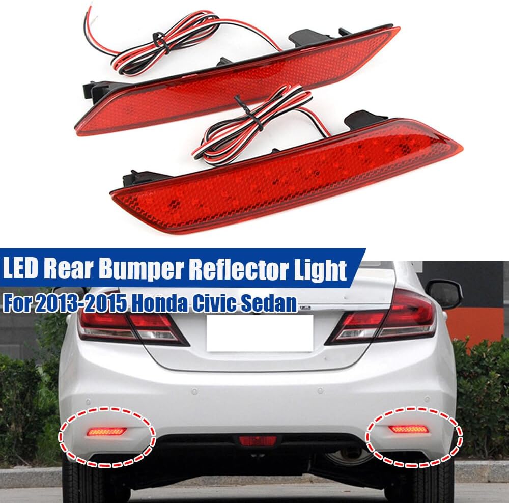 ya 13 9.15 baidi Parking Lamp Rear Bumper Reflector Brake Light For for Honda for Civic Sedan 2013-2015