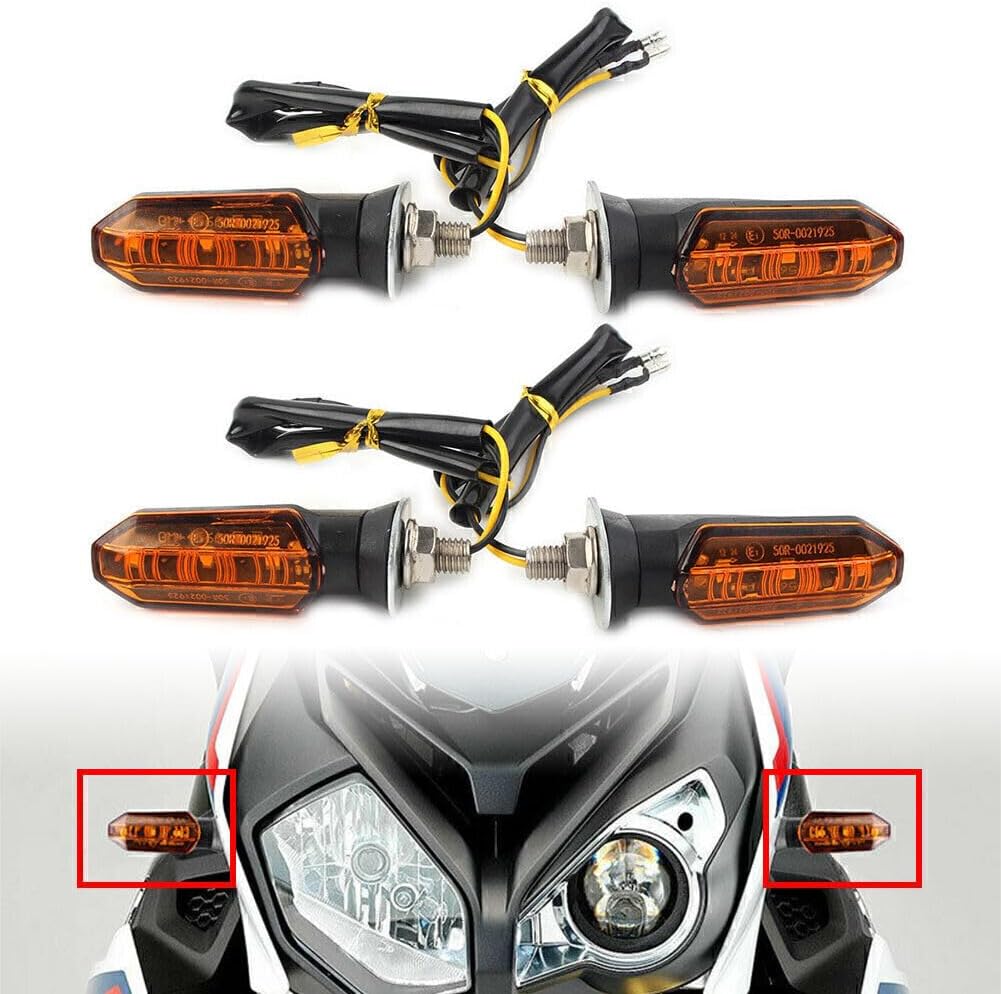 ya 7 8.24 baidi For Motorcycle 4X Universal 12V LED Turn Signal Indicator Amber Blinker Light