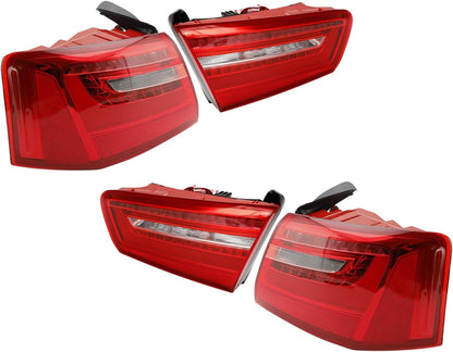 ya 10 9.16 zhengce Car 4pcs Inner Outer LED Taillight Brake Light for AUDI A6 2012-2015 /