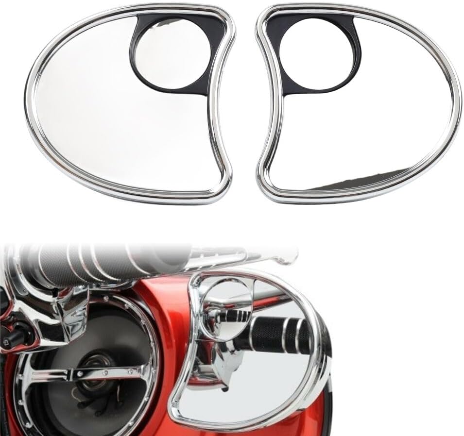 ya 2 8.15 Fairing Mounted Mirror w/Blind Spot Mirrors for Harley Batwing Touring 2014-18
