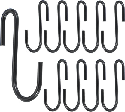 ya 26 10.21 baidi 2.5 S Hooks for Hanging, 10 Pack Hooks for Kitchen, Bedroom, Black Tone