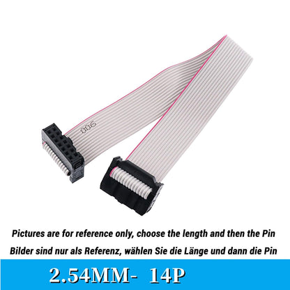 ya 16 10.20 baidi 6-64 Pin 2.54mm Pitch Female to Female IDC Flat Ribbon Extension 10CM-5M Long