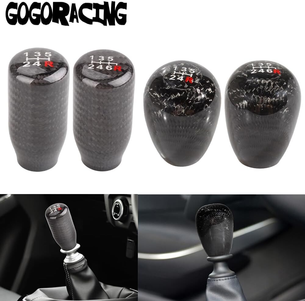 ya 4 8.24 baidi Black Racing Aluminum Carbon Fiber for Manual MT Gear Shift Shifter KNOB 5/6 Speed