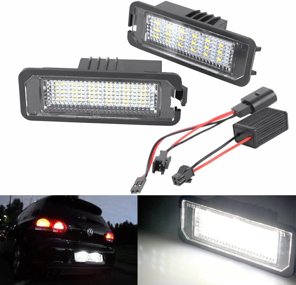 ya 4 8.8 2x Fit for VW Golf MK4 5 6 Passat EOS Polo LED Rear License Number Plate White Light