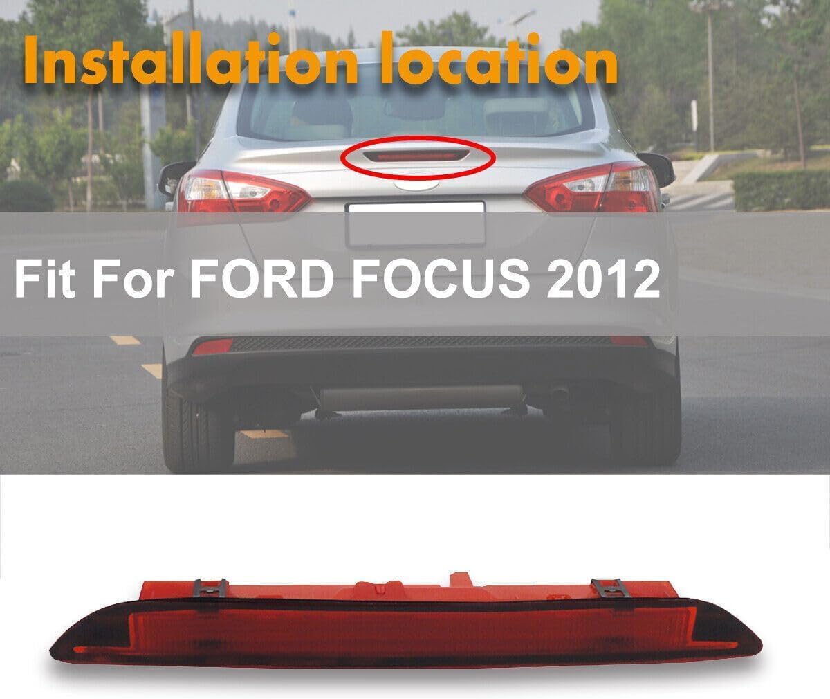 ya 14 9.20 zhengce Third High Mount Tail Brake Light Stop Lamp Replace for Ford Focus 2012-14-1